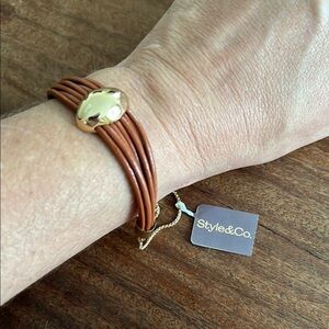 Style & Co. Gold and Brown Women's Bracelet